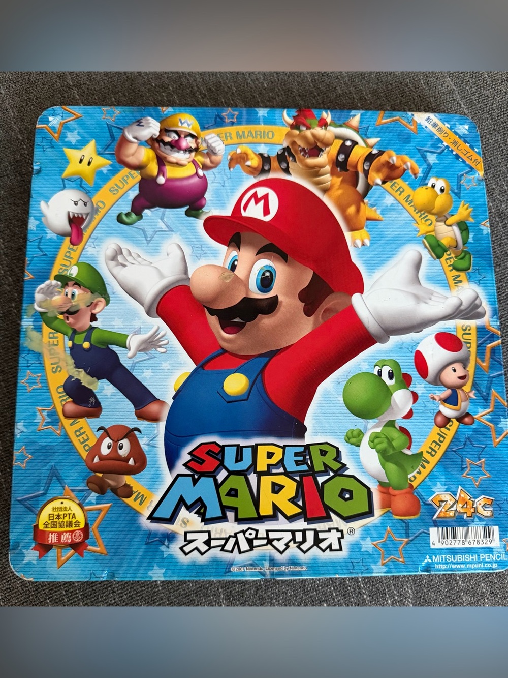 Super Mario Collectible Tin -with various color pencils